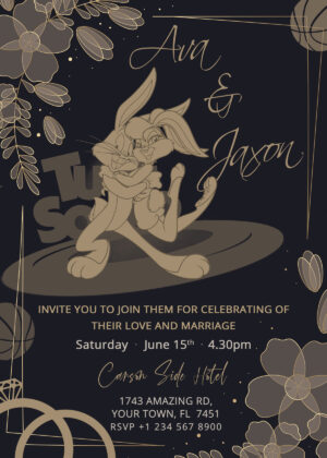 Space Jam Wedding Invitation