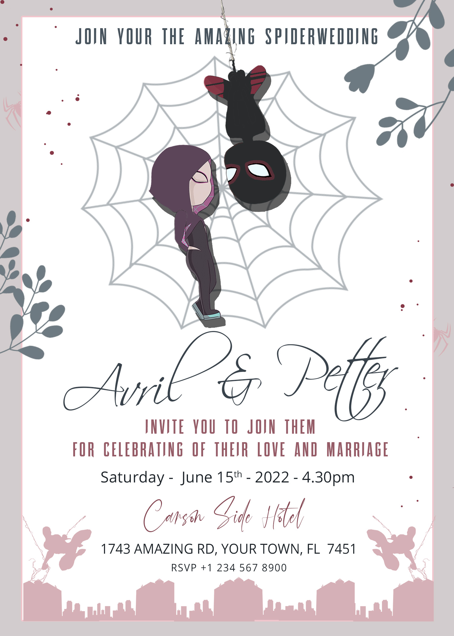 Spider-verse Wedding Invitation
