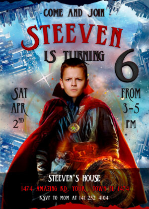 Doctor Strange Birthday Invitation