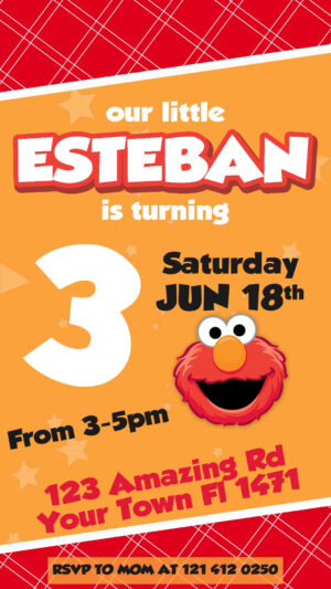 Elmo Birthday Invitation