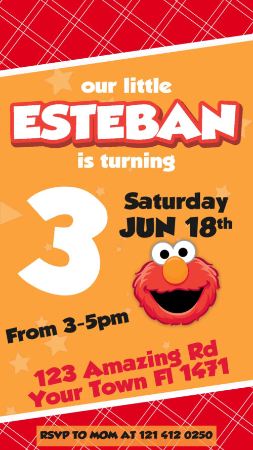 Elmo Birthday Invitation