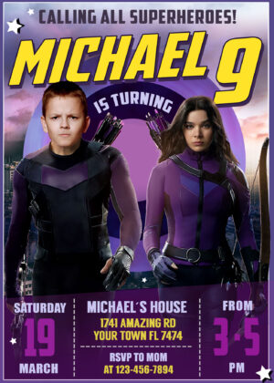 Hawkeye Birthday Invitation