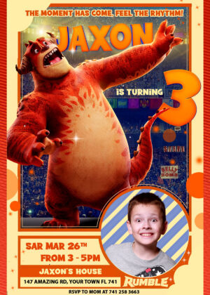 Rumble Birthday Invitation
