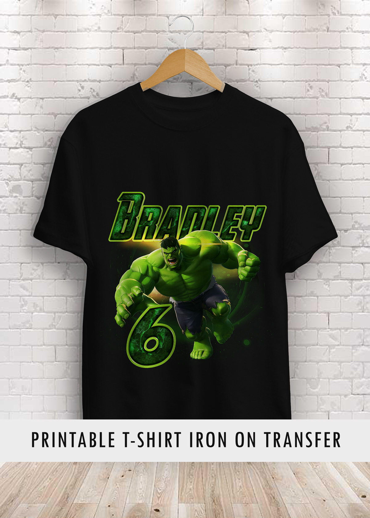 Hulk birthday shirt transfer design