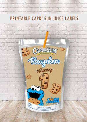 Cookie Monster Capri Sun Juice Labels
