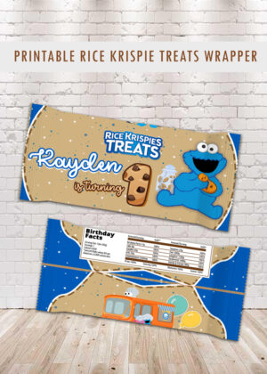 Cookie Monster Rice Krispie Treats Wrapper