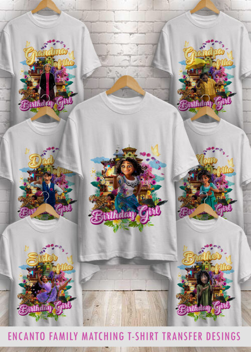 Amazing Encanto Birthday Shirt Transfer Family Set