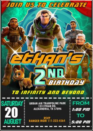 LIGHTYEAR BIRTHDAY INVITATION