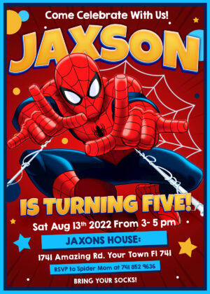Spiderman Birthday Invitation