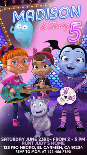 VAMPIRINA BIRTHDAY INVITATION VIDEO ANIMATED