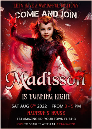 Wanda the Scarlet Witch Invitation