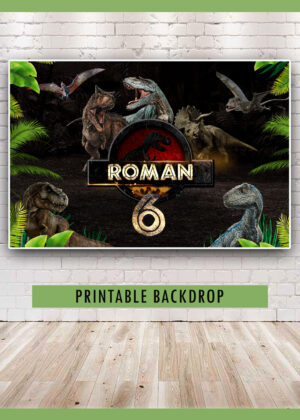Jurassic Birthday Backdrop