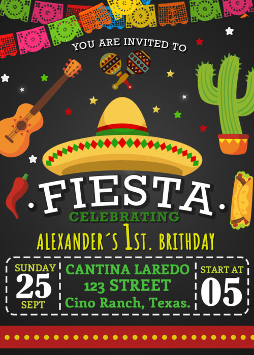 Mexican Fiesta Birthday Invitation