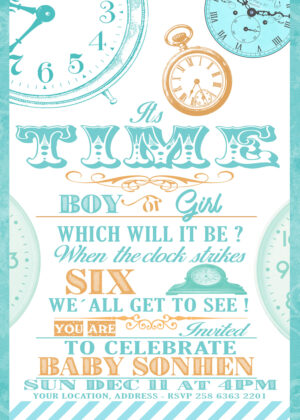 Baby Gender Reveal Invitation