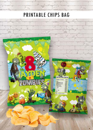 Plants vs Zombies Printable Chips Bag