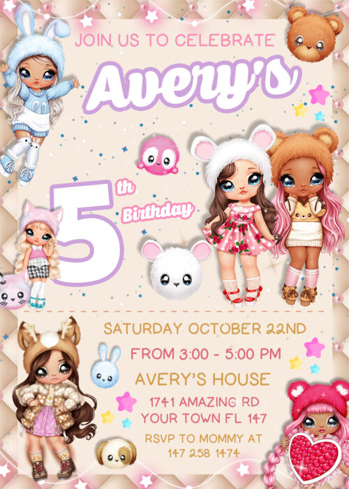 Na Na Na Surprise Doll Birthday Invitation