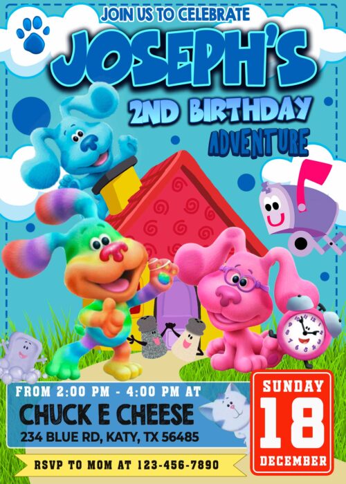 Blue Clues Birthday Invitation