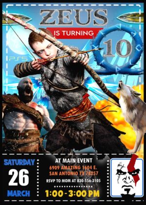 God of War Birthday Invitation