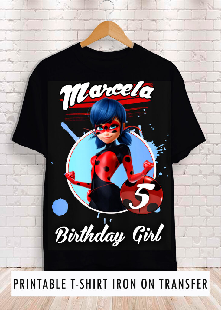 Miraculous Ladybug birthday shirt transfer