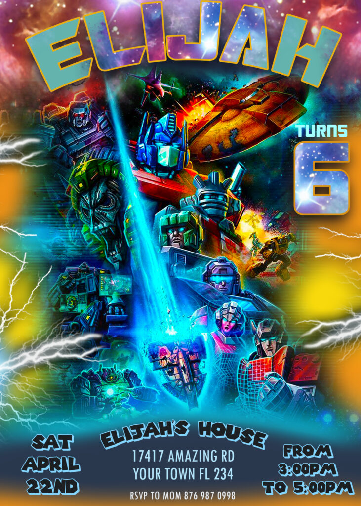 TRANSFORMERS BIRTHDAY INVITATION
