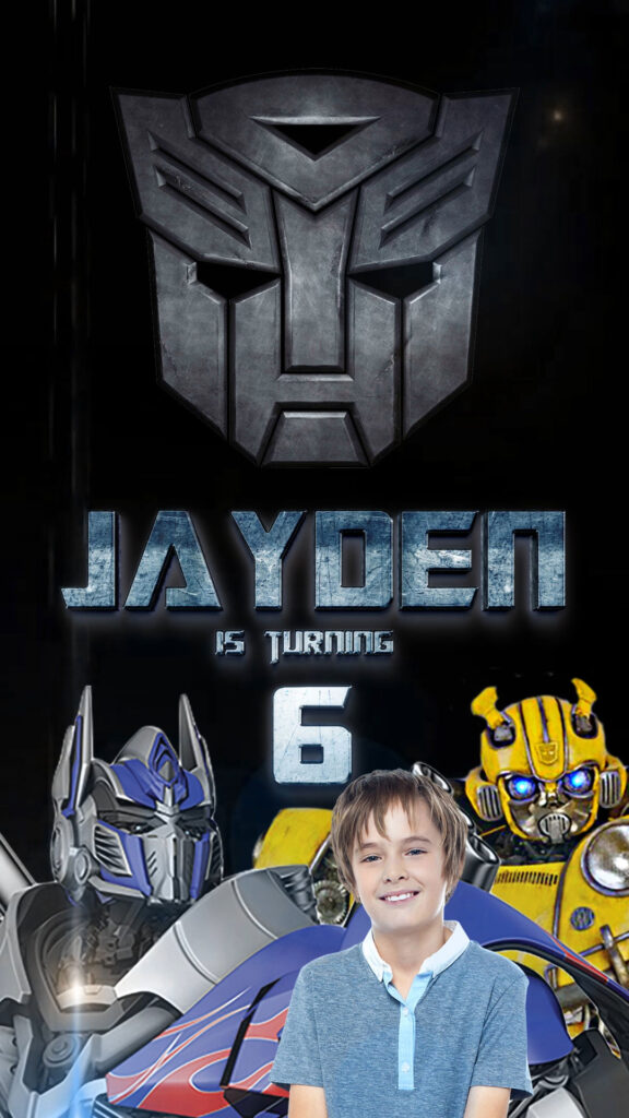 Transformers Birthday Video invitation