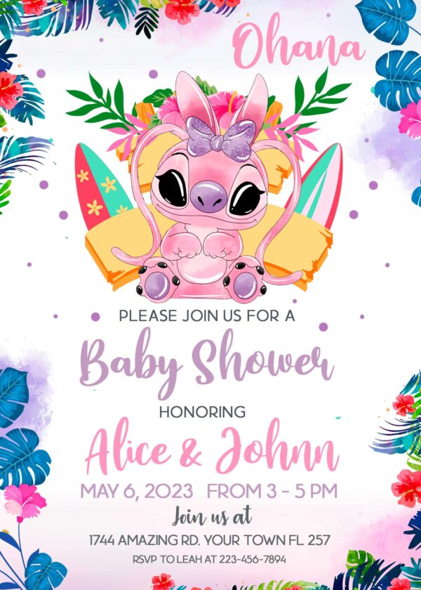 Angel Baby SHower Invitation