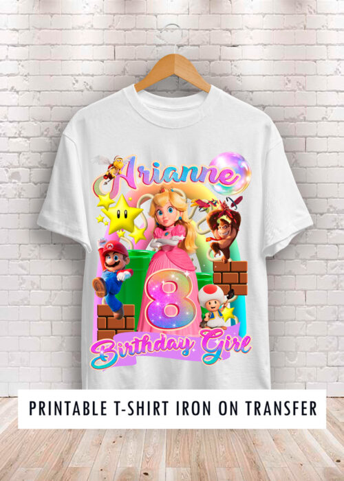Princess Peach Birthday Shirt Transfer