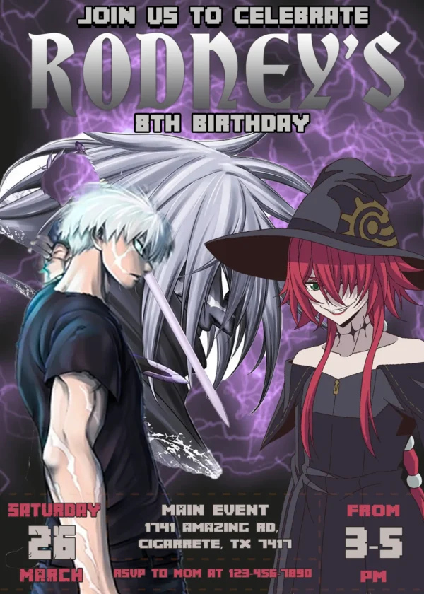 Ragna Crimson Birthday Invitation