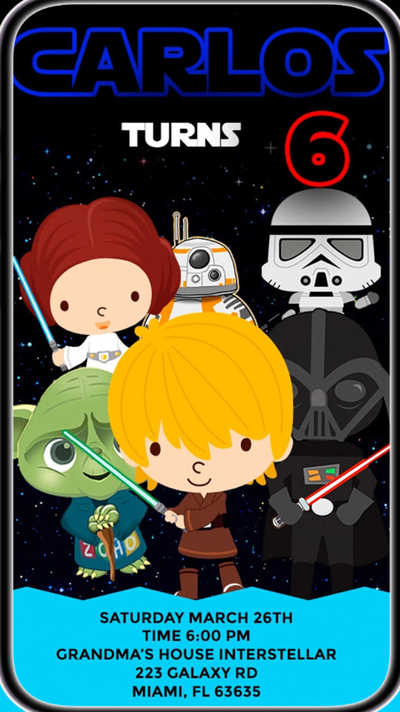 Star Wars Birthday Video Invitation