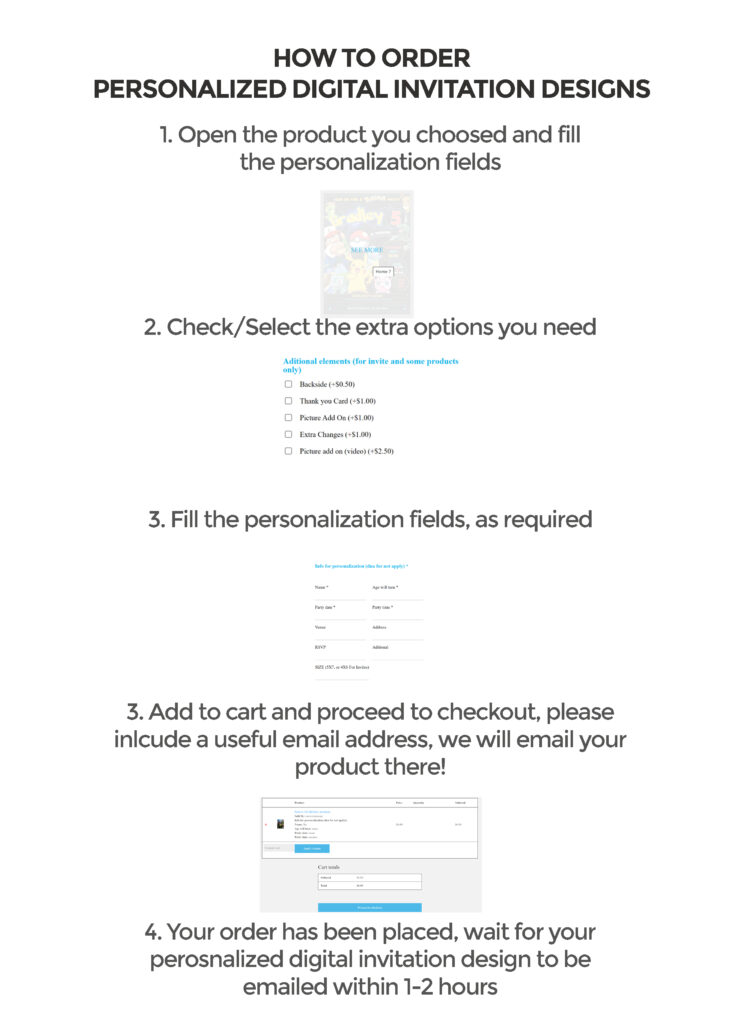 How to order personalized digital invitation designs