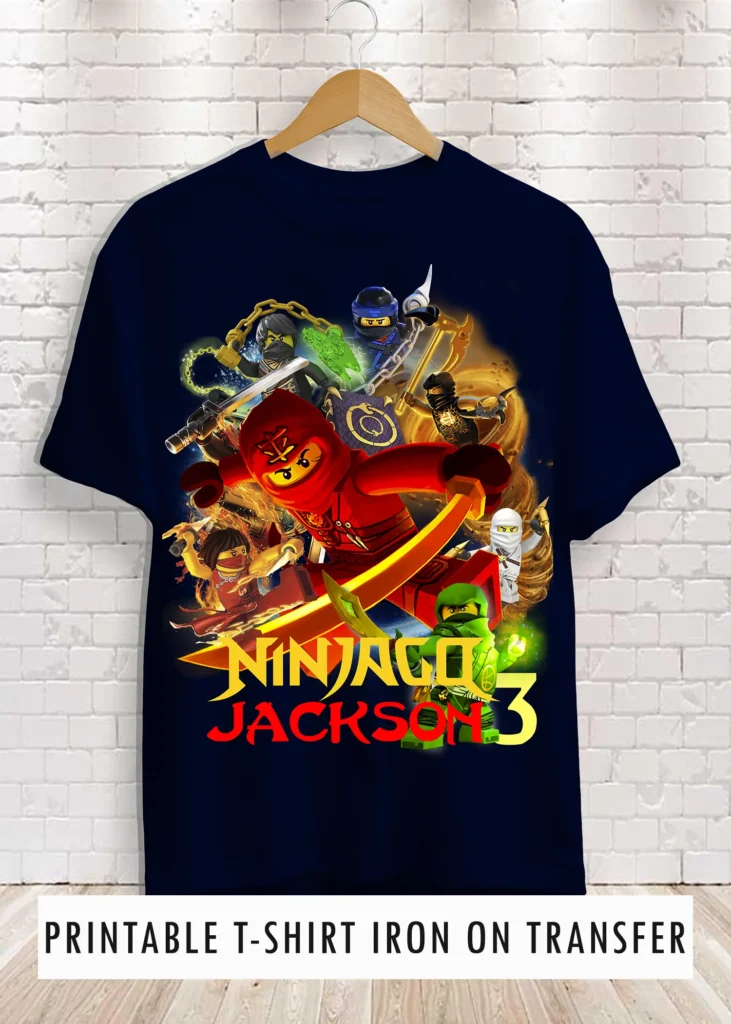 Lego Ninjago Birthday Shirt Transfer Design
