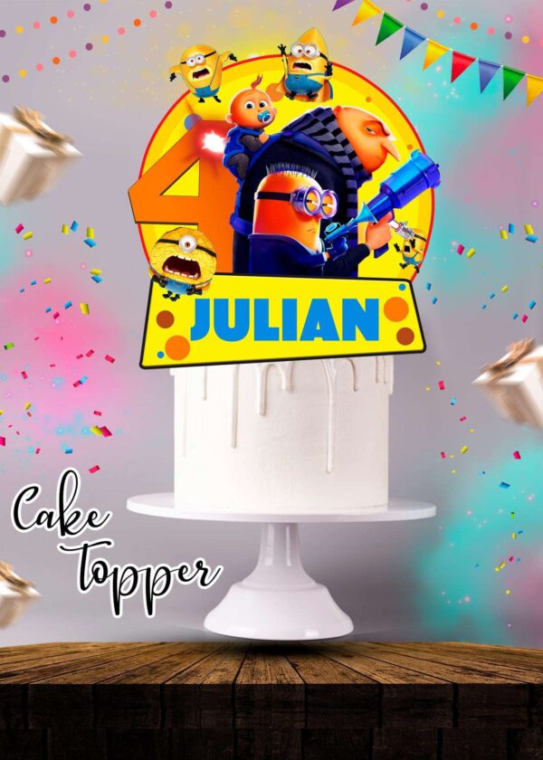Despicable me 4 Cake Topper