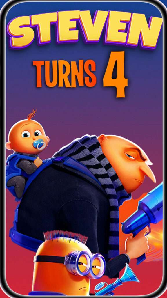 despicable me 4 birthday video invitation