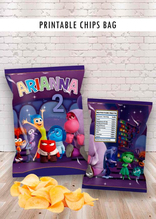 Awesome Inside Out 2 Printable Chips Bag