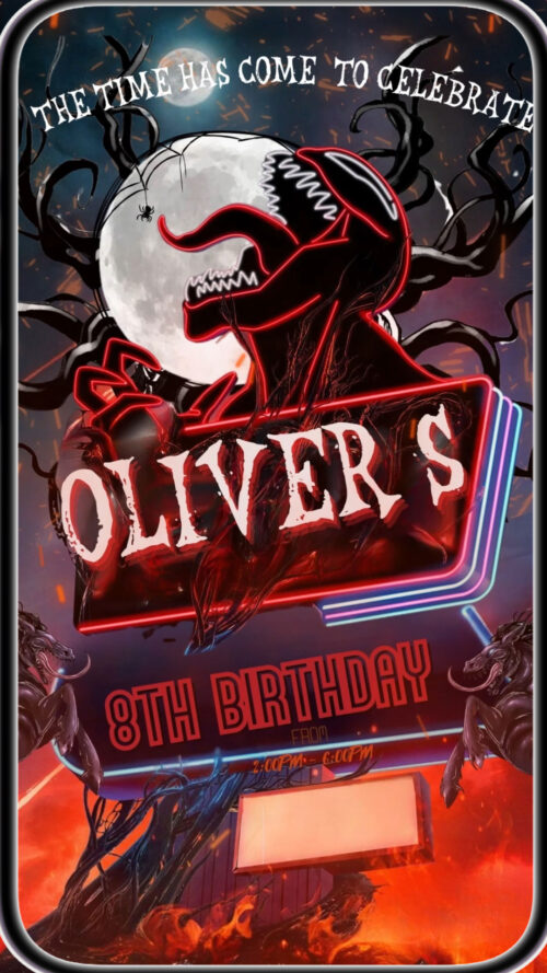 Venom The Last Dance Birthday Video Invitation