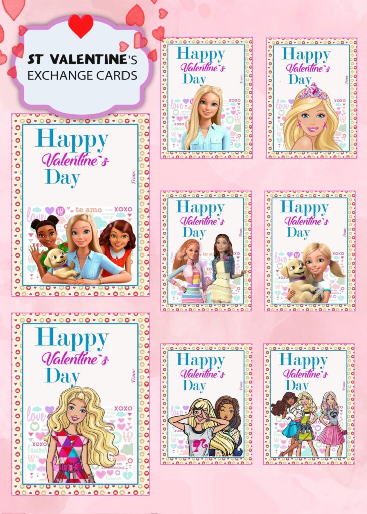 Barbie Valentines Day Cards