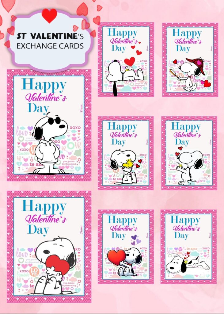 Snoopy Valentines Day Cards