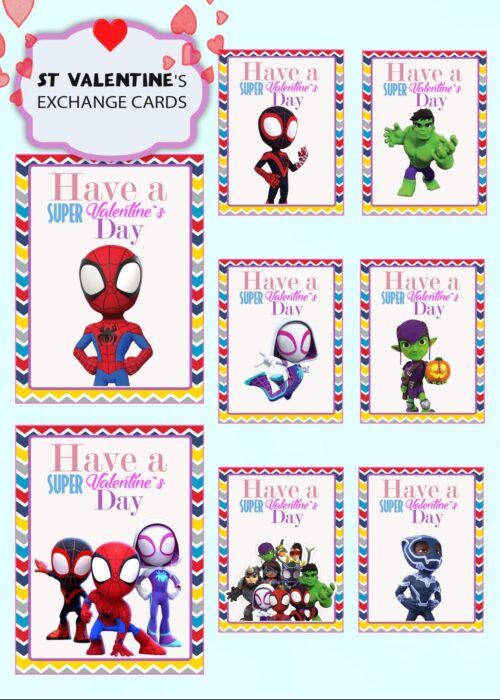 Spidey Valentines Day Cards