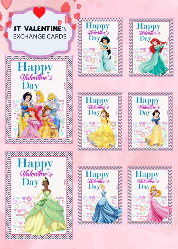 Princess Valentines Day Cards