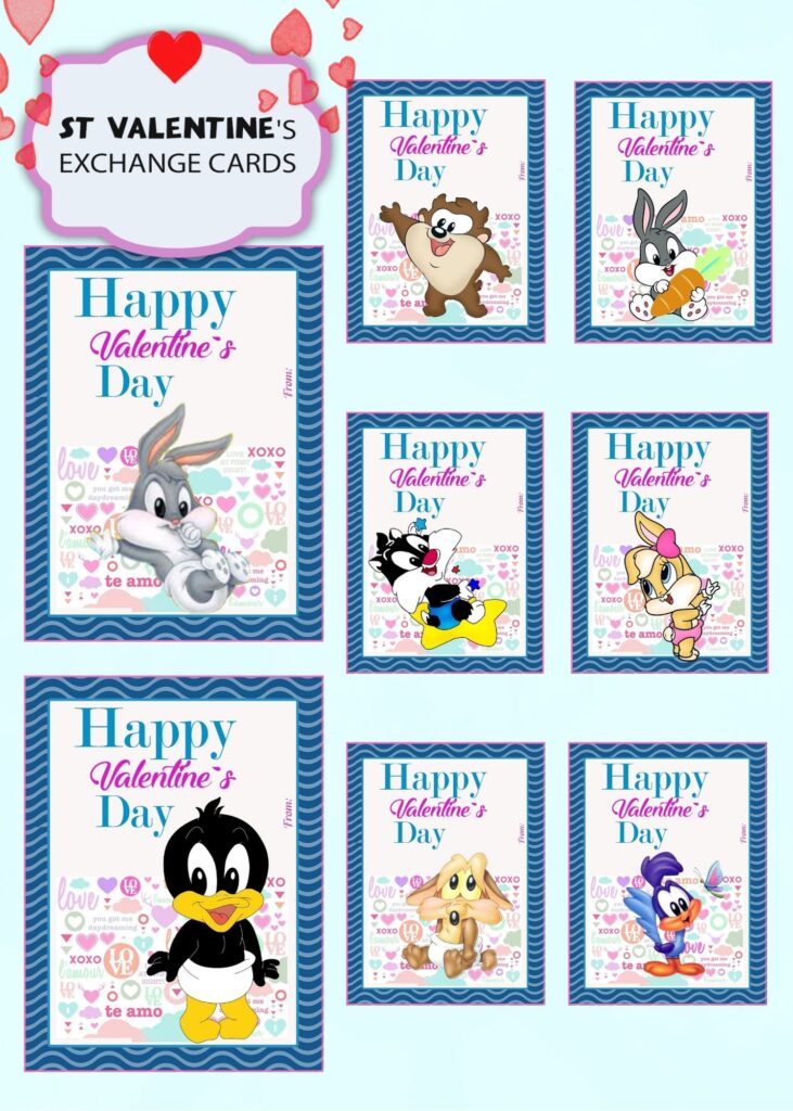 Baby Looney Toons Valentines Day Cards