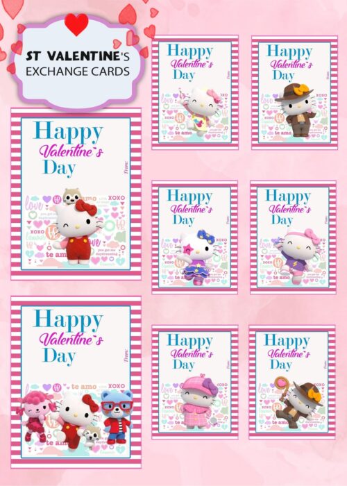 Hello Kitty Valentines Day Cards