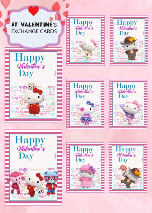Hello Kitty Valentines Day Cards