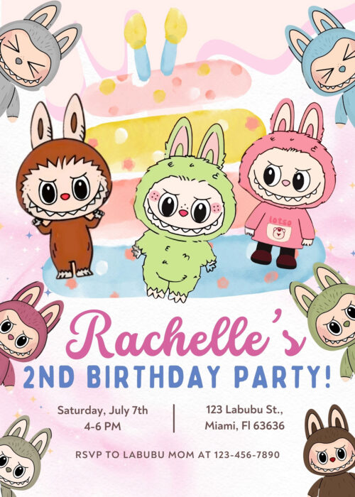 Labubu Birthday Invitation