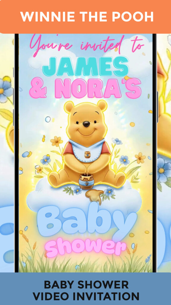 Winnie the pooh baby shower invitation
