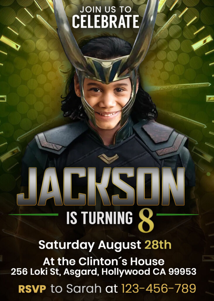 Loki Birthday Invitation